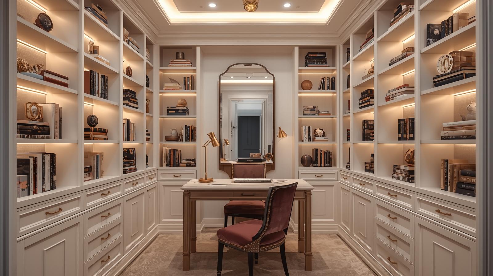 No Extra Room? How to Turn a Walk-In Closet into a Luxury Home Office